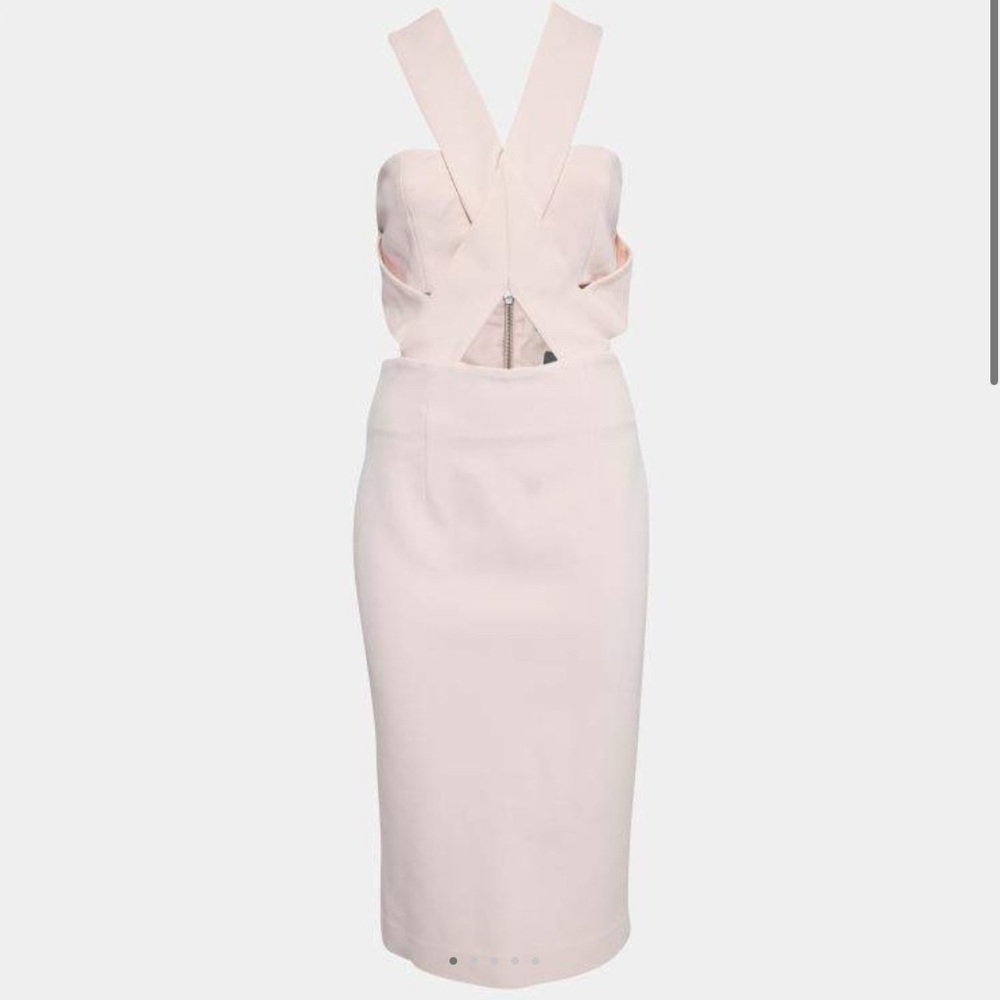 Blush pink cut out dress